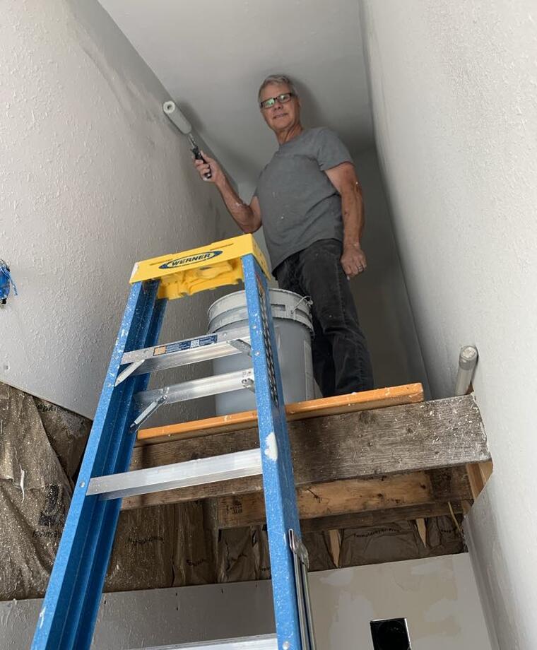 Kenny Smith working on a construction project