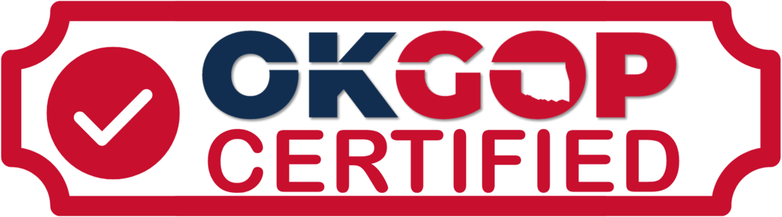 OKGOP Certified candidate logo from the Oklahoma Republican Party